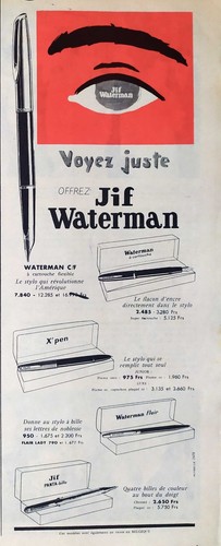 Publicité papier stylo jif - papier,