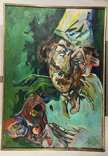 Huile sur toile signée  école de Paris clown cirque entourage de Gen Paul France