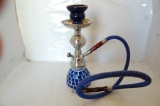 chicha bleue  1 poste 27cm avec pince ,  neuf 