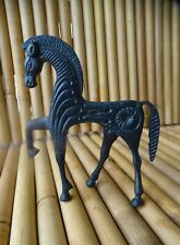 sculpture statuette métal Bronze patiné 12,5 cm cheval Grec mythologie équestre