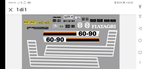 Fiatagri mono stickers - 60, 90