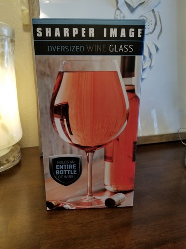 Large wine glass sharper image - wine,