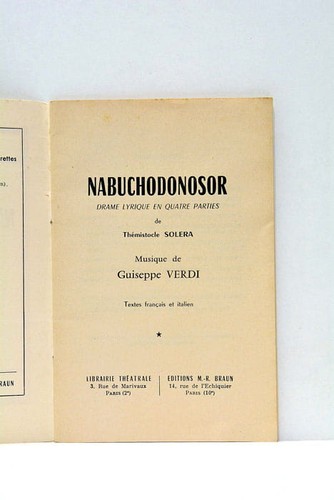 Nabuchodonosor giuseppe verdi - nabuchodonosor,