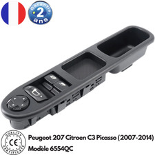 Bouton Interrupteur Lève-Vitre pour Peugeot 207 Citroen C3 Picasso - 6554QC