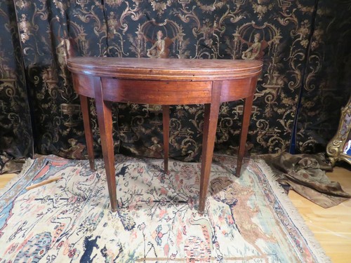 Ancienne table demie lune - table,
