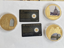 2 piece en or 1/200 once 24 carats gold oro + piece