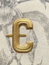 Ancienne Lettre C métal doré