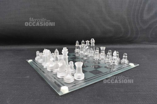 échiquier verre avec - avec, pions