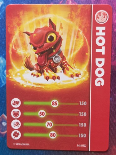 Carte hot dog skylanders - carte,
