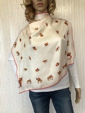 Foulard Carré de Soie Chevaux équitation Cadeau pour Femme (FO239)