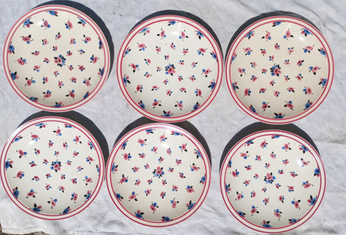 Assiettes plates faience - 6,
