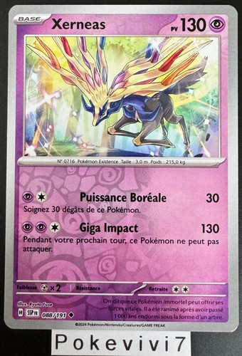 Carte pokemon xerneas - carte,