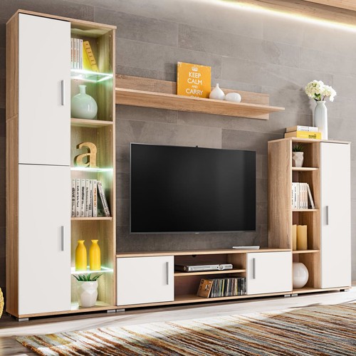 Meuble mural avec lumière - tv,