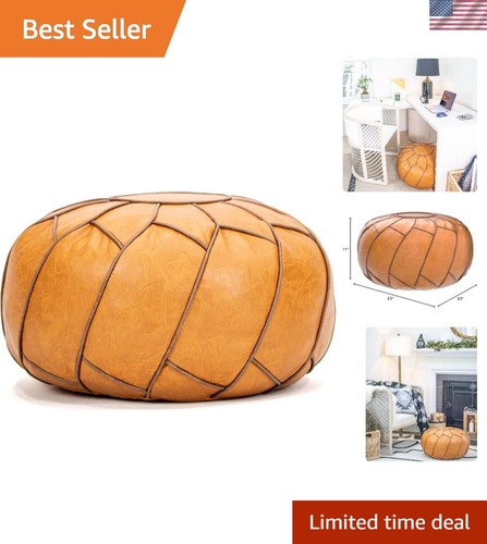Pouf ottoman pumpkin color - ottoman,