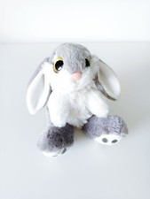 Peluche/Doudou Lapin Gris Blanc Yeux Jaunes Pailletés 18cm  - Nicotoy Simba Toys