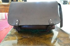 Sacoche cuir vintage cheminots SNCF 1940 antic french railway