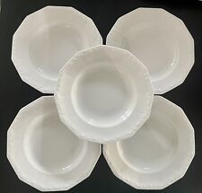 Assiettes creuses Rosenthal – Série Maria Blanc – Porcelaine – 5 pièces
