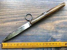 Ancien Couteau GIMEL VIOLON CORNE PALME VINTAGE KNIFE MESSER