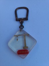 RARE Porte Clé BOURBON GRUE PINGON TICHAUER travaux Chantier VINTAGE 60 key Ring