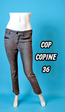 Cop Copine Taille 36  pantalon jeans jean denim femme marron gris