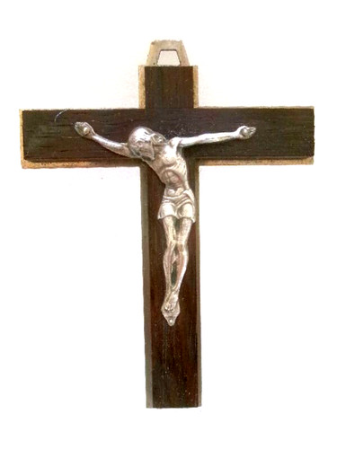 Ancien crucifix bois - crucifix,