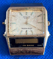 Montre Watch Uhr CASIO TELEMEMO 20 AB-100 JAPAN Quartz Data Bank For Parts Pièce