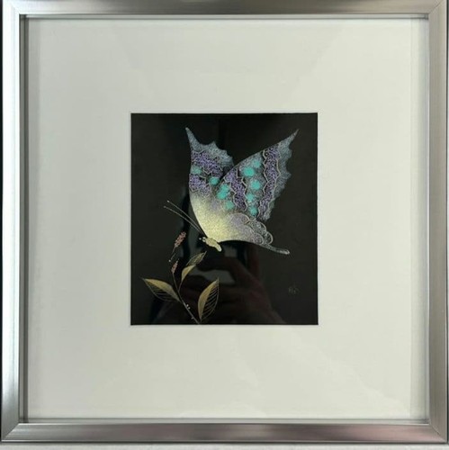 Panneau papillon laque - papillon,