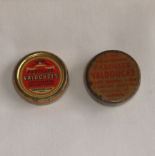 Ancienne Mini Boîte Ronde en Fer de Pastilles Valda, Paris, Valdouces, Pharmacie