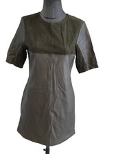 Très Belle Robe Cuir Kaki Bel