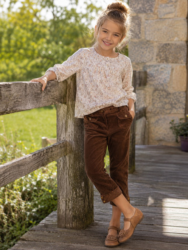 Pantalon fille pantacourt