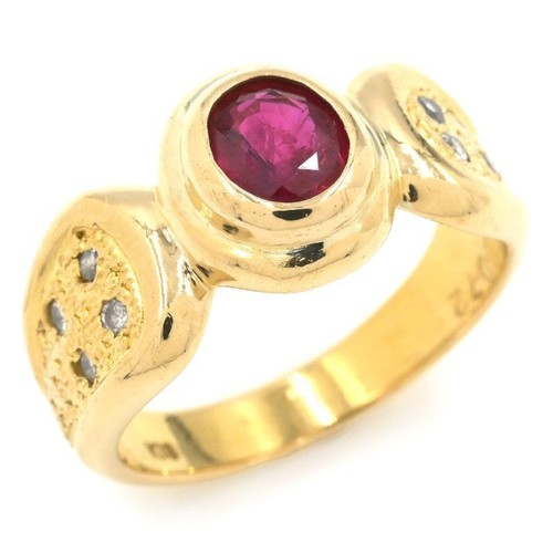 Bague solitaire rubis - rubis, naturel