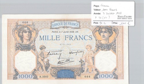 France 1000 francs cérès - -,