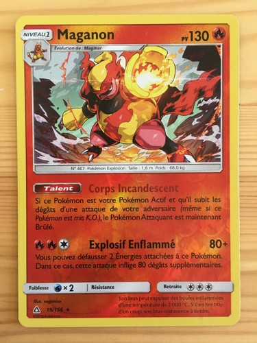 Carte pokémon reverse maganon - carte,