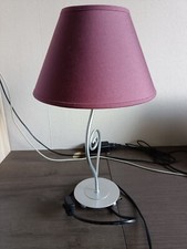 Lampe de chevet ou de bureau conforama abat-jour marron hauteur 45 cm