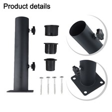 Pied de parasol en acier inoxydable de qualit?? industrielle avec bouton de stab