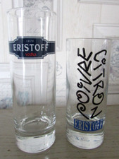 Ensemble de 2 verres tubes Vodka Eristoff Logo 1806 Eristoff & Poivre Citron