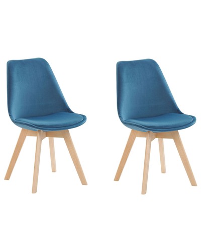 Lot chaises en - 2, velours