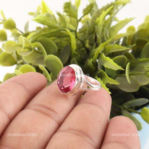 Naturel rose tourmaline - tourmaline, bague