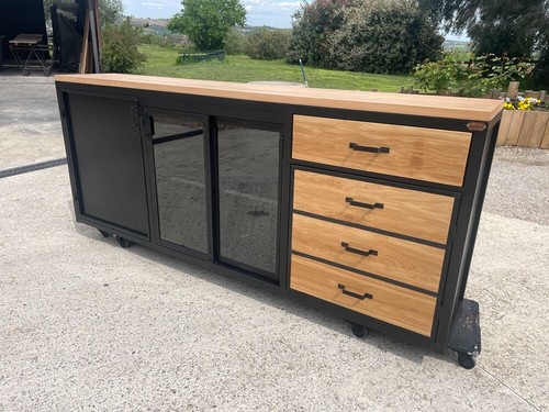Buffet industriel bois et - buffet,