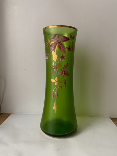 Ancien grand vase vert - vase, décor
