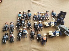 Lot personnages PLAYMOBIL - 18 POLICIERS et 4 VOLEURS Quad Moto Jet Ski Voiture
