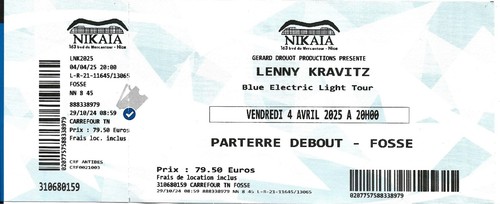 Billet concert lenny kravitz - billet,