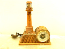 🇫🇷 BAROMETRE DE PRECISION LAMPE PHARE SOUVENIR BORD DE MER CHERBOURG VINTAGE
