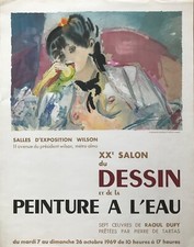 ANDRE PLANSON AFFICHE LITHO EXPO 1969 PEINTURE À L’EAU FRENCH POSTER