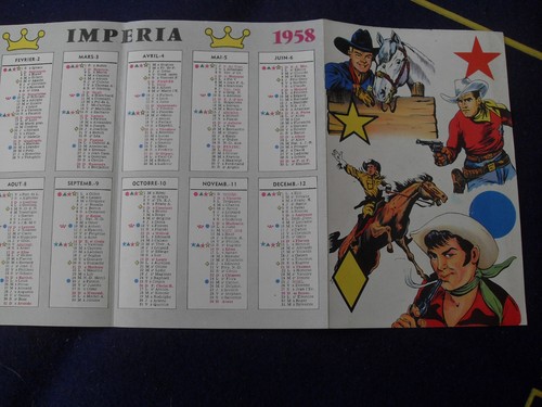 Rare calendrier de 1958 - rare,