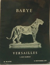 Catalogue de vente 1977 : 65 bronzes ciselés de Barye