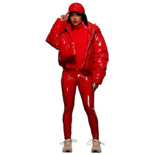 Veste Puffer Adidas Ivy Park En Faux Latex (Tous Genres) Rouge Taille M