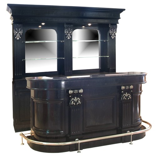 7ft black oak - &, marble