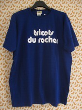 Maillot Cycliste Acrylique 70'S Tricots du rocher jersey Bleu Courtelle - 5 / XL