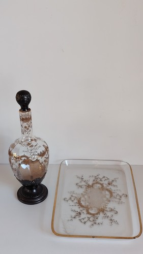 Carafe verre soufflé doré - carafe, en